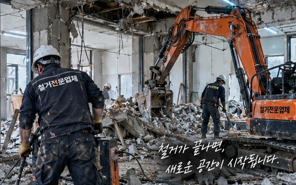 철거 현장 작업 이미지